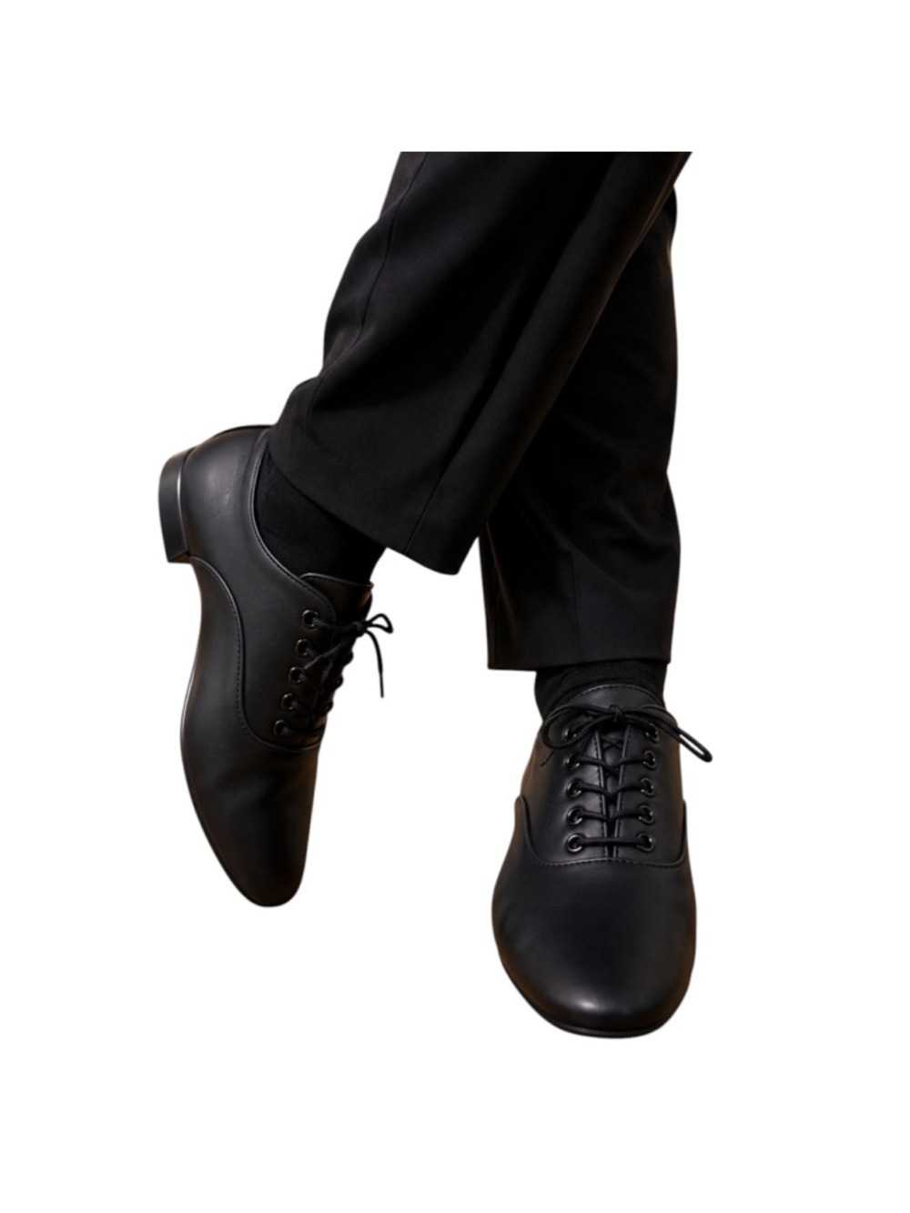 Bokimd Men's Ballroom Dance Shoes Black Lace Up Size 11
